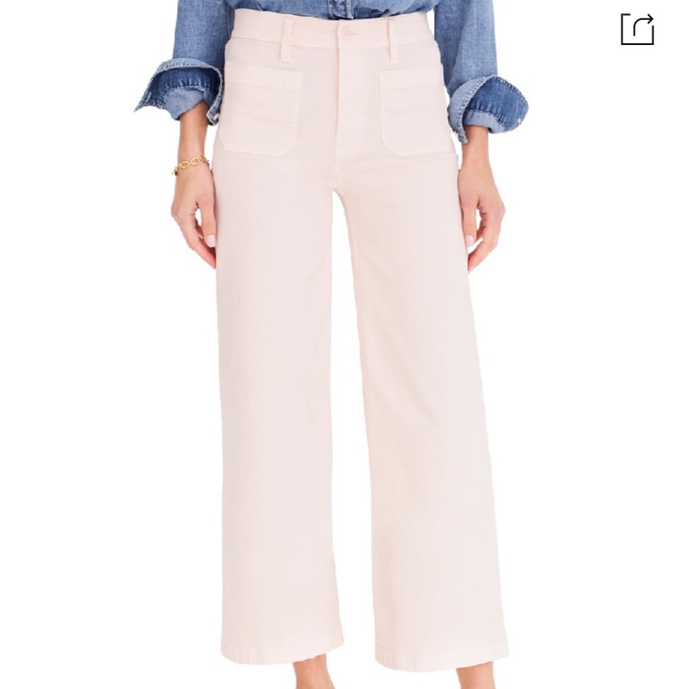 J. Crew Wide Leg Cropped Pants - Picture 1 of 8